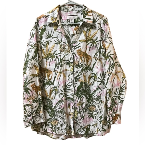 Rachel Zoe 100% Linen Women’s Shirt Button Down, Long Sleeve Sz L - Picture 1 of 8